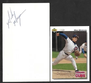 Mike Morgan ( Debut 1978 ) SEA LAD CHC AZ  SIGNED AUTOGRAPH AUTO 3x5 INDEX COA - Picture 1 of 1
