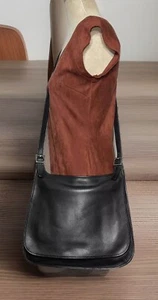Vintage Coach Saddle Slim Flap Bag 9134 black Costa Rica Purse Handbag - Picture 1 of 10
