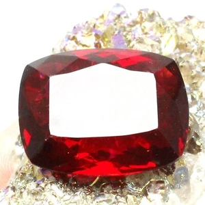 82.60 Ct. Mozambique Blood Red Ruby Cushion Cut Loose Gemstone Gift for Pendant - Picture 1 of 6