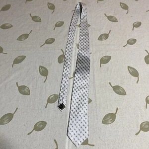 Calvin Klein Mens Silver/Blue Floral 100% Silk Neck Tie Formal Casual. Q - Picture 1 of 7