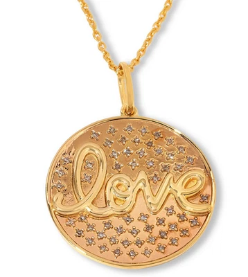 Rarities for HSN 1/5ctw Champagne Diamond Inspirational LOVE Pendant - Image 1 of 4