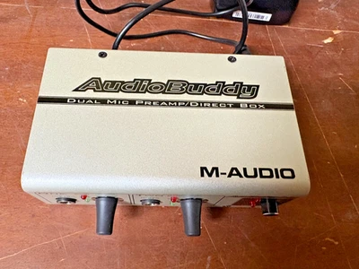 M-Audio Audio Buddy Dual Mic & Instrument Preamp with power cable - Image 1 of 4
