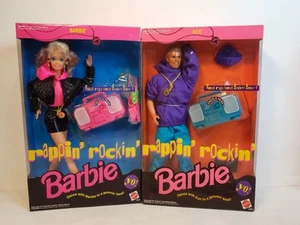 RAPPIN ROCKIN BARBIE & KEN DOLL LOT OF 2 1991 MATTEL 3248 4903 NRFB - Picture 1 of 10