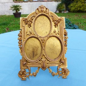 HERVORRAGENDER ANTIKER FOTO-BILDERRAHMEN 19. JAHRHUNDERT DREIFACH VERGOLDETE BRONZE (#2) - Bild 1 von 16