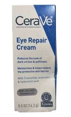 Crema reparadora de ojos CeraVe - para ojeras e hinchazón - 0,5 fl oz Foto 1 de 4
