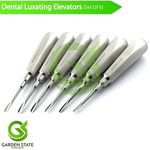 Set Of 6 Luxating Elevators Apical Root Dental Surgery Tooth Extraction Elevator - Picture 1 of 7