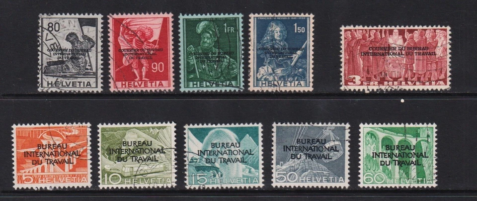 Suiza - Sellos oficiales de la Oficina del Trabajo, cat. $40,25 Foto 1 de 1