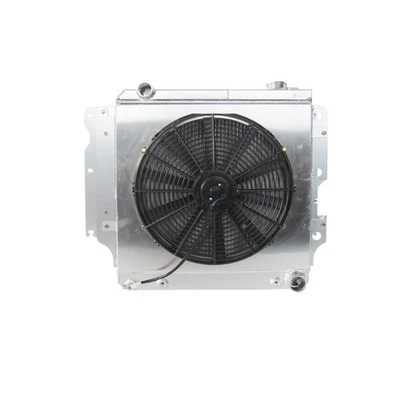 3 Rows Fan Shroud Radiator For 87-06 Jeep Wrangler YJ TJ Chevy Mopar V8 ENGINE - Image 1 of 4