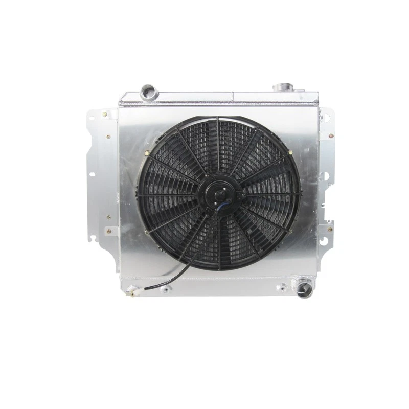 Radiador de cubierta de ventilador de 3 filas para 87-06 Jeep Wrangler YJ TJ Chevy Mopar Motor V8 Foto 1 de 4