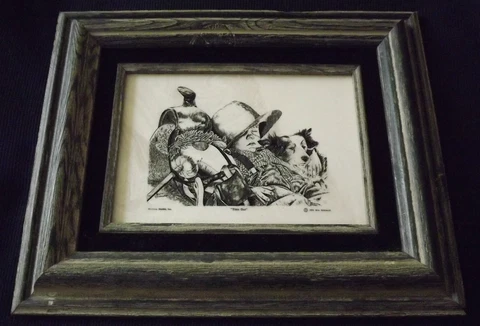 1992 Laser Etched Montana Marble "Time Out" by Kim Reinmuth Sleeping Boy and Dog Cover