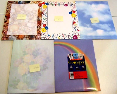 Lot of 5 Different Themed Computer Printer Paper - 131 pcs - NEW (B) - Image 1 of 4