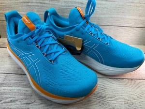 ASICS GEL-Nimbus 25 Running Shoes Mens Size 12.5 Wide Blue/Sun Peach *WORN ONCE* - Picture 1 of 12