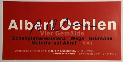 Albert Oehlen signiert Kunst Karte Unterschrift Signatur Autogramm Orig. Signed - Bild 1 von 4