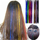 Women Glitter False Hair Clip Girls Tinsel Hair Extensions Headdress Party Club