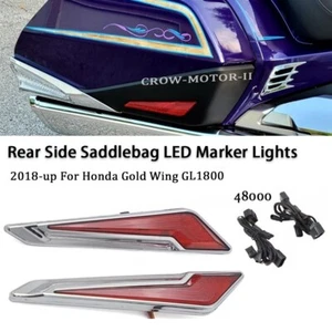 Rear Side Saddlebag LED Marker Lights 2018-up For Honda GoldWing 1800 GL1800 DCT - Picture 1 of 6