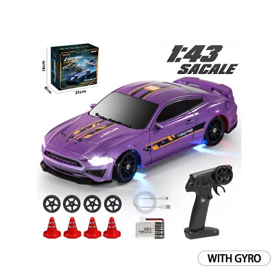 Gyro 2.4G Mini High Speed RC Drift Car 1/43 Racing Vehicles 4WD RTR Mini Toys 9W - Image 1 of 4