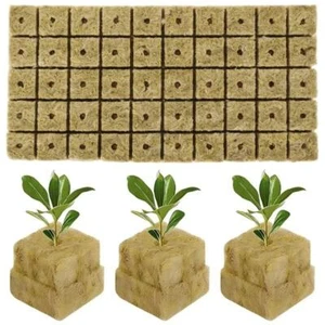 Rock Wool Grow Cubes Seed Starter Plugs Hydroponic Planting Blocks Kit - Picture 1 of 26