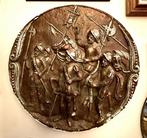 Brutalist Mid-century Fiberglass Wall Sculpture Espada Spanish Conquistadors 34" - Picture 1 of 5