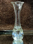 Vintage St.Clair Art Glass Paperweight/Vase Controlled Bubbles Blue Flowers