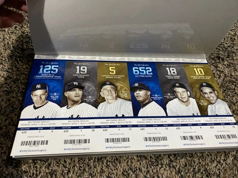 2014 NEW YORK YANKEES TICKET STUB PICK THE PLAYER ON THE TICKET IN DROPBOX Cover