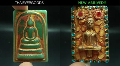 PHRA SOMDEJ WAT PHRA KEAW BUDDHA YOD SAO PINZA INCRUSTAR RELIQUIAS DE BUDA AMULETO TAILANDÉS Foto 1 de 4