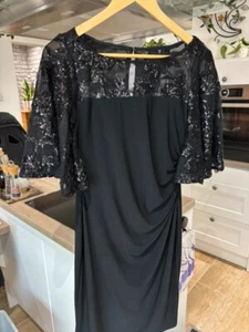 RALPH LAUREN WOMENS BLACK COCKTAIL DRESS SIZE MEDIUM UK 10 NEW WITH TAGS - Picture 1 of 4
