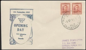 NEW ZEALAND SPECIAL CANCELLATION INDUSTRY FAIR COVER (ID:10/D25689) - Picture 1 of 1