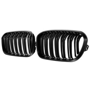BMW 1 Series F20 F21 LCI 2015+ Dual Slat Gloss Black Grill Grille M Sport Look - Picture 1 of 10