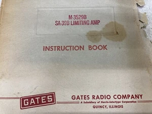 Manuel d'ampli limiteur Gates SA-39B original - Photo 1/3