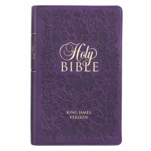 KJV Bible Giant Print Purple by Not Available (2020, Leather)