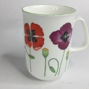 Rose of England Fine Bone China Kaffee Tee Tasse schöner Mohn zart - Bild 1 von 7