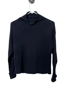 Suéter Aritzia WILFRED Talla S Lana Simulada Cuello Alto Mujer Negro Merino - Imagen 1 de 8