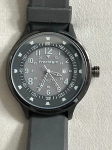Freestyle Black Dial Band Backlight FS84985 Men's Watch New Battery - Picture 1 of 13