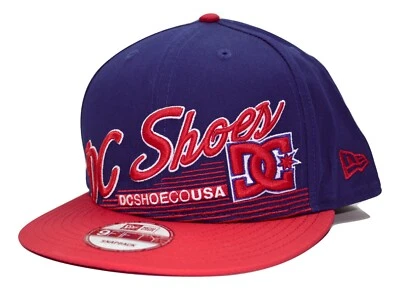DC Shoes Scripto New Era 9Fifty Blue & Red Adjustable Snapback Flat Bill Cap Hat - Image 1 of 4