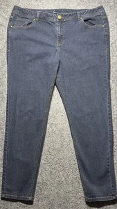 Jeans ajustados elásticos de lavado medio de mezclilla azul regular Lane Bryant para mujer talla 20 - Imagen 1 de 15