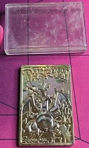 1999 Pokemon Charizard Gold Bar Burger King 23K Plated Limited Edition - Bild 1 von 2