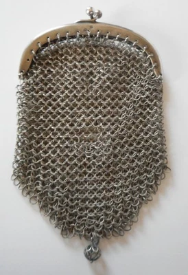 Ancienne Bourse Aumônière en argent (poinçons) - Photo 1/4