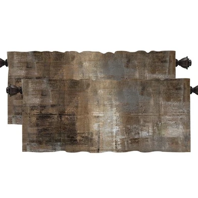 Cenefas de cocina arte abstracto gris marrón, pintura acrílica contemporánea roja H... Foto 1 de 4