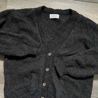 Cárdigan Suéter Gris Italia United Colors Of Benetton S/M Lana Shetland LEER  Foto 1 de 4