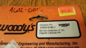 Woodys carbide runners--skag--scag**Skidoo extender 4" 60degree ESD3-6180-1 - Bild 1 von 2