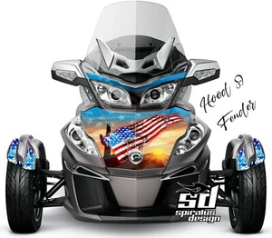 CanAm Spyder RT RT-S RT LTD decal kit "Desert USA" 2010-19 Hood & Fender ONLY - Picture 1 of 4