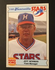 1989 Burger King Huntsville Stars Jeff Newman Manager 
