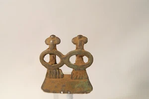 Alter Anhänger Amulett Senufo Paar HE60 30x27mm Old Senufo charm Pendant Pair - Picture 1 of 6