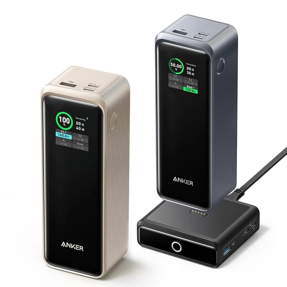 Anker Prime 3-Port Power Bank 27650mAh 250W USB-C Portable Charger withSmart App - Image 1 of 1