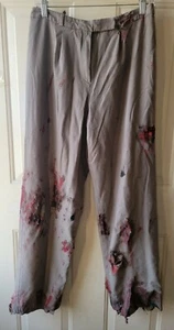 Zombie Pants Size 10 OOAK TWD Costume Hand Painted - Picture 1 of 2
