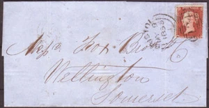 1855 1d ESTRELLA ROJA (MB) EN ENVOLTURA CON BRISTOL '134' DÚPLEX LATERAL  - Imagen 1 de 3