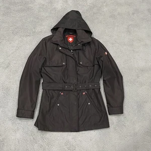 WELLENSTEYN Miami Jacket Womens Large Black Hooded Waterproof Breathable Belted - Picture 1 of 20
