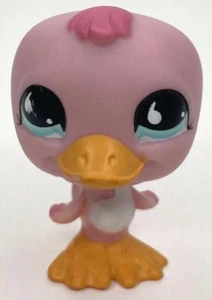 Littlest Pet Shop Authentic # 825 Pink White Duckling Duck Blue Teardrop Eyes - Picture 1 of 3