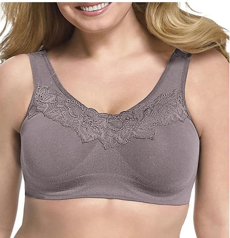 Just My Size Women's Pure Comfort Plus Size Bra - Seamless, Wireless Pullover Bra With Moisture-Wicking Fabric - View #6