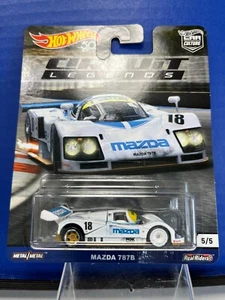 1/64 HOT WHEELS REAL RIDERS CIRCUITO LEYENDAS MAZDA 787B 5/5 BLANCO - Imagen 1 de 2